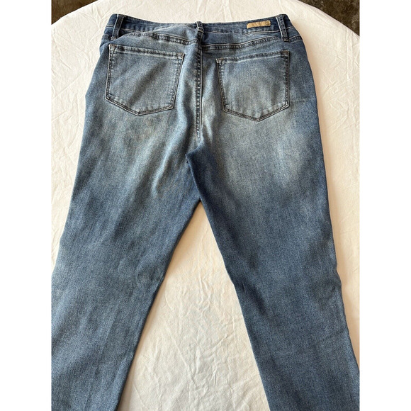 True Craft Jeans Mid Rise Skinny Women's Size 11 x 29inseam Blue Distressed - Picture 12 of 14